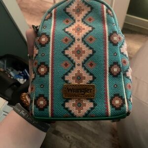 Wrangler Teal and Brown Patterned Women's Bag never worn